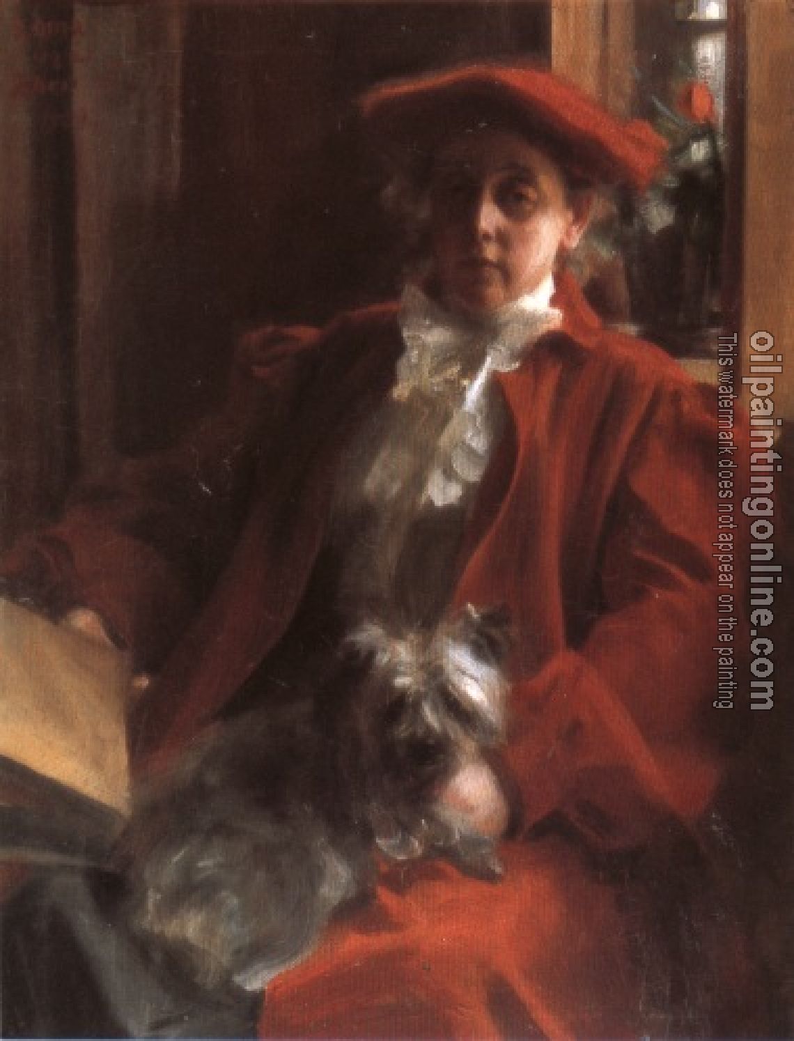 Zorn, Anders - Emma Zorn and Mouche, the dog